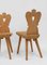 Mid-Century Alpine Stühle aus Kiefernholz, 1950er, 2er Set 3