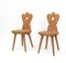 Mid-Century Alpine Stühle aus Kiefernholz, 1950er, 2er Set 2