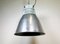 Lámpara colgante de fábrica industrial vintage de plata de Elektrosvit, años 60, Imagen 6
