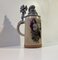 Münich Bier Stein with Hand-Painted Military Scene, 1920s 1