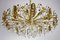 Brass and Crystal Sciolari Chandelier from Palwa, 1960s 9