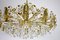 Brass and Crystal Sciolari Chandelier from Palwa, 1960s 2