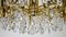 Brass and Crystal Sciolari Chandelier from Palwa, 1960s 4
