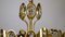 Brass and Crystal Sciolari Chandelier from Palwa, 1960s 7