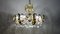 Brass and Crystal Sciolari Chandelier from Palwa, 1960s 12