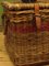 Antique Wicker Laundry Hamper Basket, 1890s 5