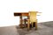 Schreibtisch mit Holzstuhl, Italien, 1970er, 2er Set 1