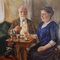 Pausa para el café con perro Pinscher de calidad, 1900, óleo sobre lienzo, enmarcado, Imagen 9