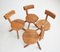 Early Edition S34 Elmwood Chairs by Pierre Chapo, France, 1970s, Set of 4 3