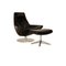 Leather Metropolitan Armchair with Stool from B&b Italia / C&b Italia, Set of 2 1