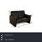Black Leather Conseta 2-Seater Sofa from COR 2
