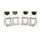Black Leather Sinus Dining Chairs from KFF, Set of 4 1