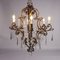 19 Century 6 Lights Chandelier in Wrought Iron, Italy 3