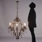 19 Century 6 Lights Chandelier in Wrought Iron, Italy 2