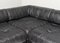 Large DS-88 Sectional Sofa in Black Leather from de Sede, Switzerland, 1970s, Set of 30 16
