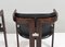 Pamplona Stühle aus schwarzem Leder, Augusti Savini zugeschrieben, Italien, 1965, 3er Set 9