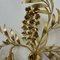 Large Italian Floral Gilded Gold Wall Lamp, 1970s 18