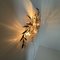 Large Italian Floral Gilded Gold Wall Lamp, 1970s 5