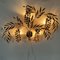 Large Italian Floral Gilded Gold Wall Lamp, 1970s 2