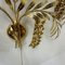 Large Italian Floral Gilded Gold Wall Lamp, 1970s 17