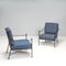 Wrought Iron Outdoor Blue Armchairs, Set of 2 2