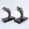Art Deco Bookends with Heron Bird Marble Base, 1930s, Set of 2 10