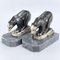 Art Deco Bookends with Polar Bears Marble Base, 1930s, Set of 2 2