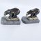 Art Deco Bookends with Polar Bears Marble Base, 1930s, Set of 2 3