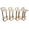 Bar Stools in the style of Maison Jansen, 1985, Set of 4 1