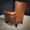 Vintage Brown Leather Armchair 4