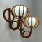 Rattan & Bamboo Sconces by Louis Sognot, France, 1950s, Set of 2 3