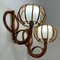 Rattan & Bamboo Sconces by Louis Sognot, France, 1950s, Set of 2, Image 12