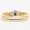 Vintage 18k Yellow Gold Ring with Sapphire and Diamonds, 1970s, Image 6