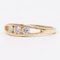 Vintage 14k Yellow Gold Trilogy Ring with Diamonds, 1970s 4