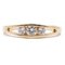 Vintage 14k Yellow Gold Trilogy Ring with Diamonds, 1970s, Image 1
