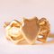 Vintage 18k Yellow Gold Ring Decorated with Shield and Two Mermaids, 1960s 10
