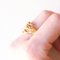 Vintage 18k Yellow Gold Ring Decorated with Shield and Two Mermaids, 1960s 15
