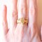 Vintage 18k Yellow Gold Ring Decorated with Shield and Two Mermaids, 1960s 13