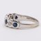 14k White Gold Band Ring with Diamonds and Sapphires, 1980s 4