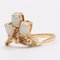Vintage 14k Yellow Gold Opal and Diamond Ring, 1970s 4