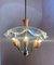 Chandelier with Brass Structure and Murano Glass Hat by Gio Ponti, 1950s 12