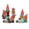 Tiny Terracotta Garden Gnomes, Germany, 1950s, Set of 6 2