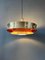 Lampe à Suspension Mid-Century en Aluminium avec Laque Orange 3