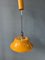 Lámpara colgante Mid-Century de metal amarillo, Imagen 6