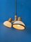 Mid-Century Wooden Pendant Lamp with Three Acrylic Glass Shades from Steinhauer 3
