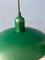 Lámpara colgante Saucer de metal verde oscuro, Imagen 10