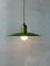 Dark Green Metal Saucer Pendant Lamp, Image 4