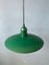 Lámpara colgante Saucer de metal verde oscuro, Imagen 9