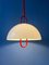 Red Frame Pendant Lamp with White Acrylic Glass Shade 4