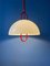 Red Frame Pendant Lamp with White Acrylic Glass Shade 3